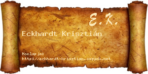 Eckhardt Krisztián névjegykártya